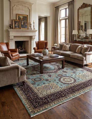 9' x 11' 1 Hand Knotted Mamluk Ziegler Rug
