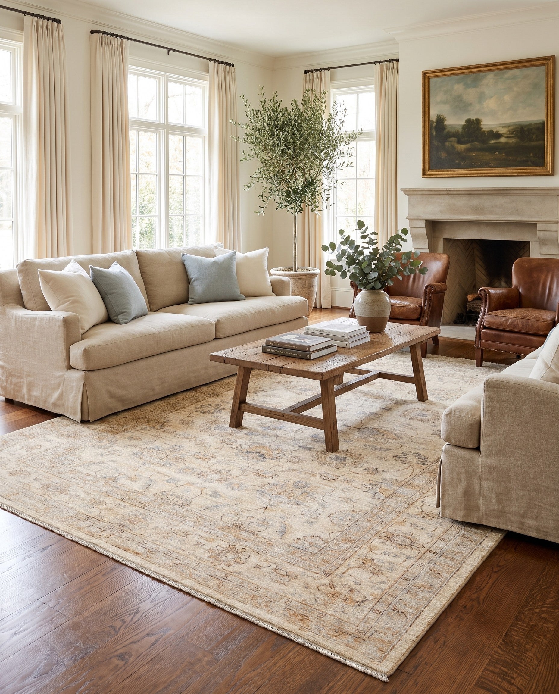 6' 10 x 9' 7 Hand Knotted Ziegler Rug