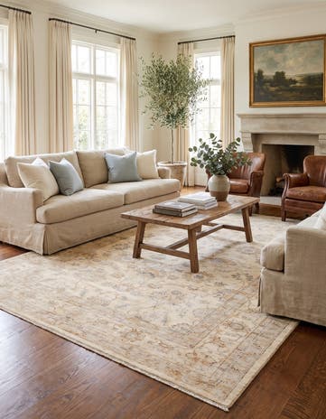 6' 10 x 9' 7 Hand Knotted Ziegler Rug