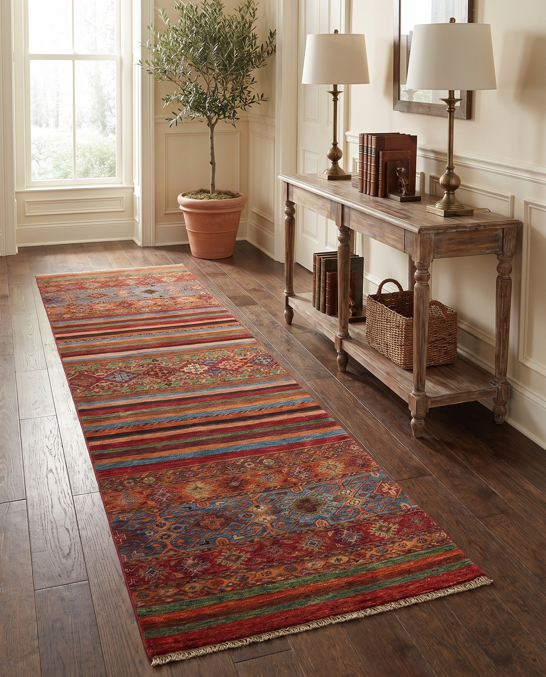 2' 9 x 8' 4 Hand Knotted Kazak Runner Rug