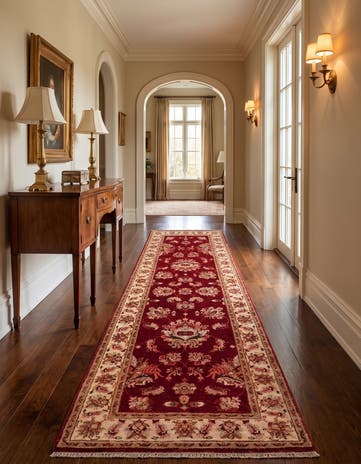 2' 9 x 8' 6 Hand Knotted Peshawar Ziegler Runner Rug