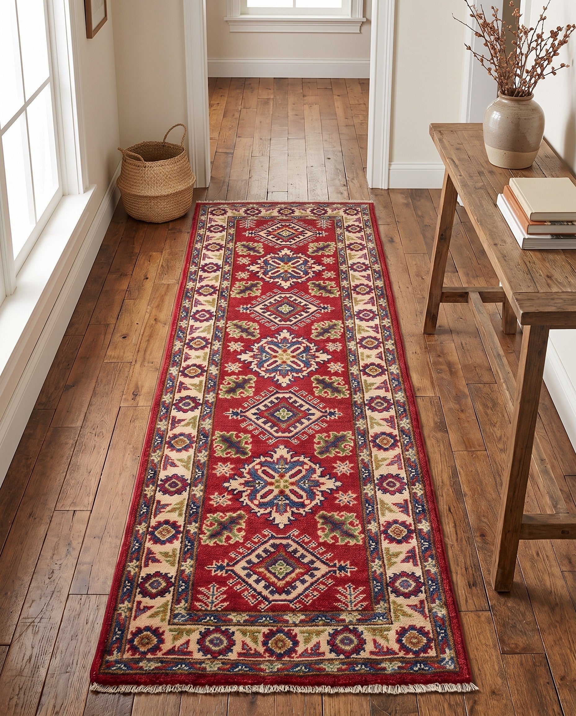 2' x 6' Hand Knotted Kazak Runner Rug