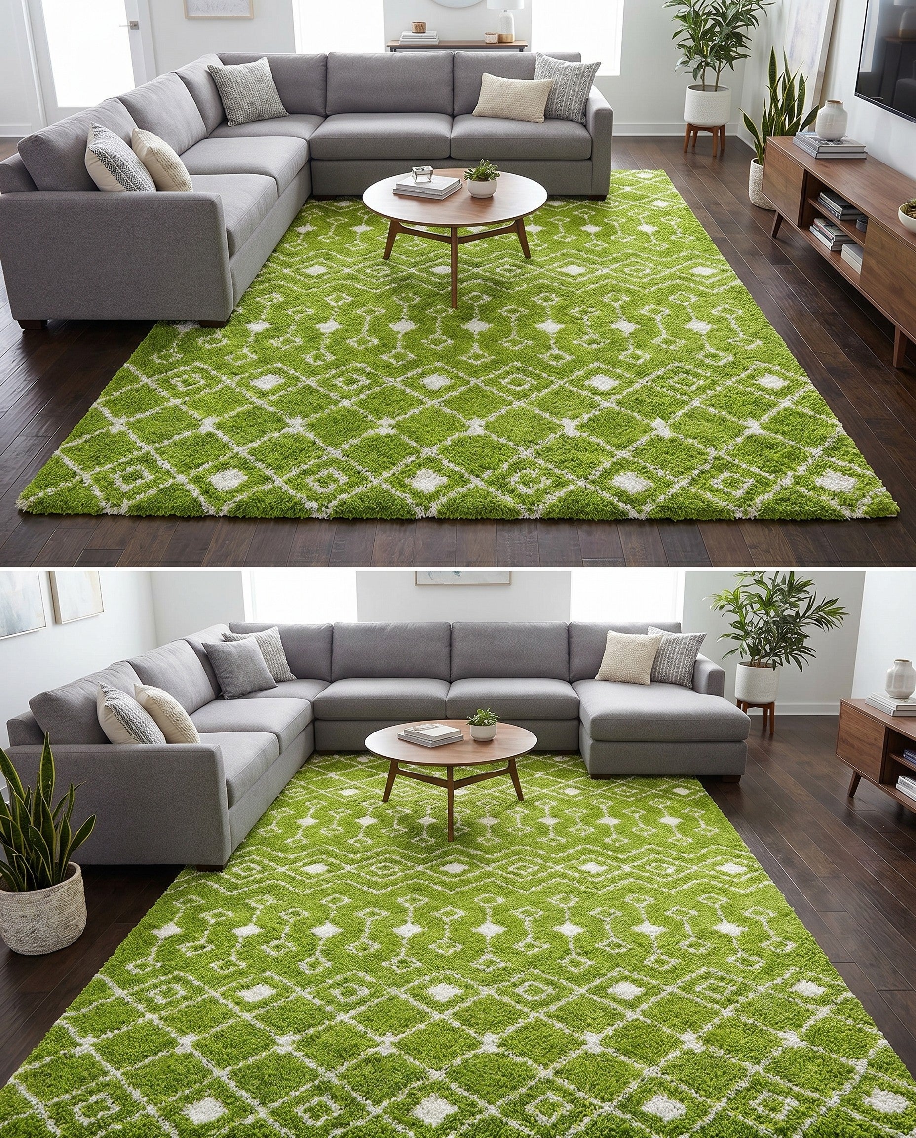 10' x 13' Moroccan Trellis Shag Rug