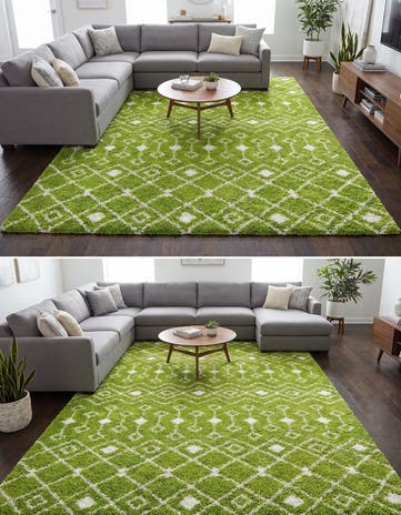 10' x 13' Moroccan Trellis Shag Rug