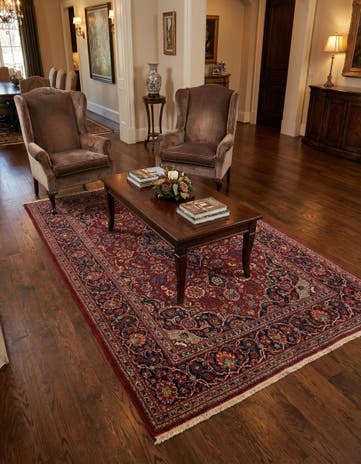 4' 4 x 6' 8 Kashan Rug