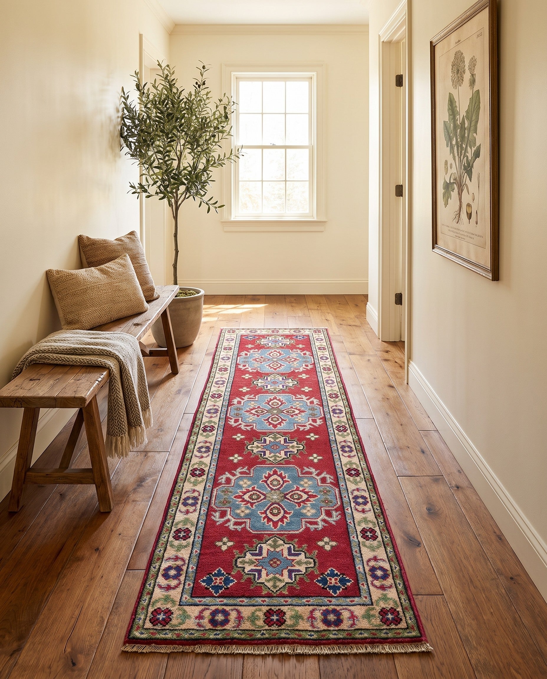 1' 11 x 6' 6 Hand Knotted Kazak Runner Rug