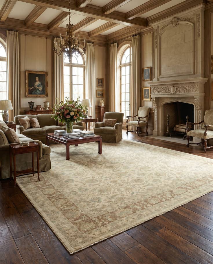 Detail image of 18' x 25' 6 Hand Knotted Peshawar Ziegler Rug