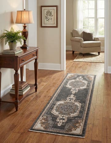 Blue Grand Tradition Runner Rug