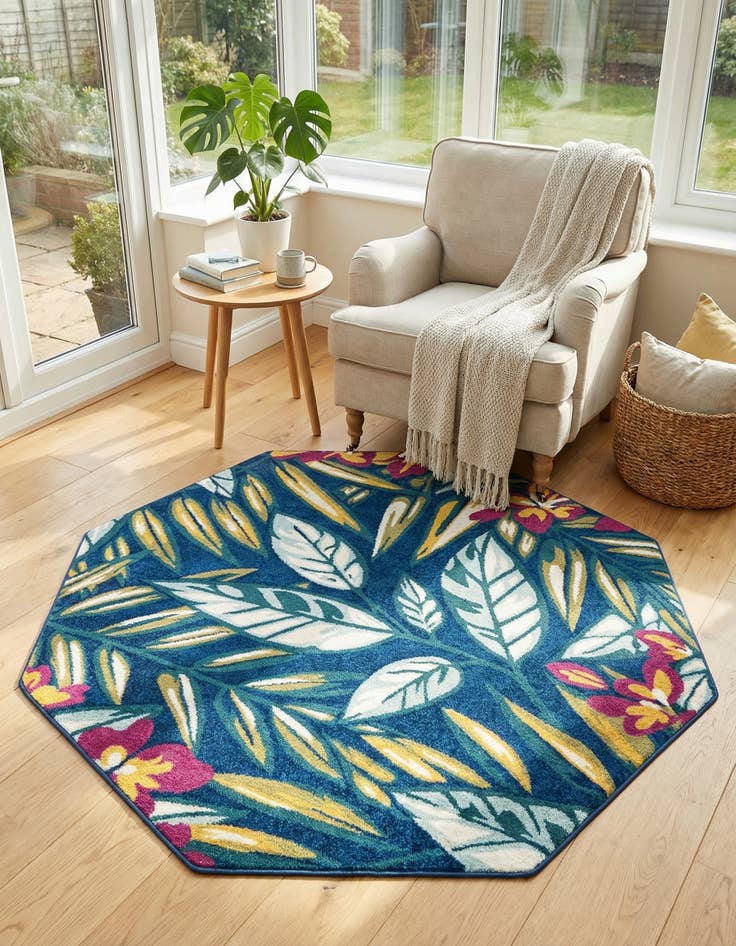 Detail image of 7' x 7' Bloom Octagon Rug