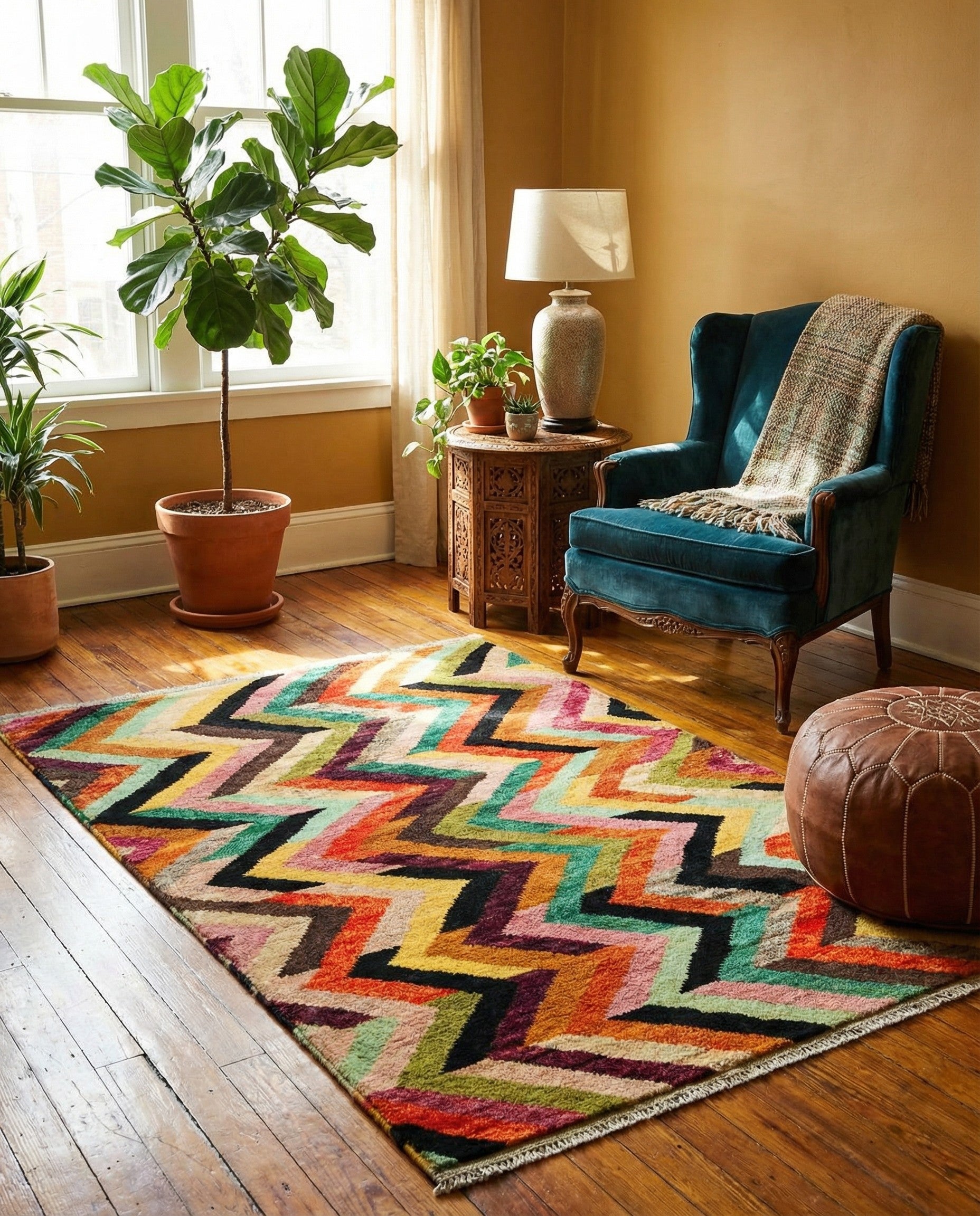 3' 4 x 5' 1 Hand Woven Balouch Wool Rug