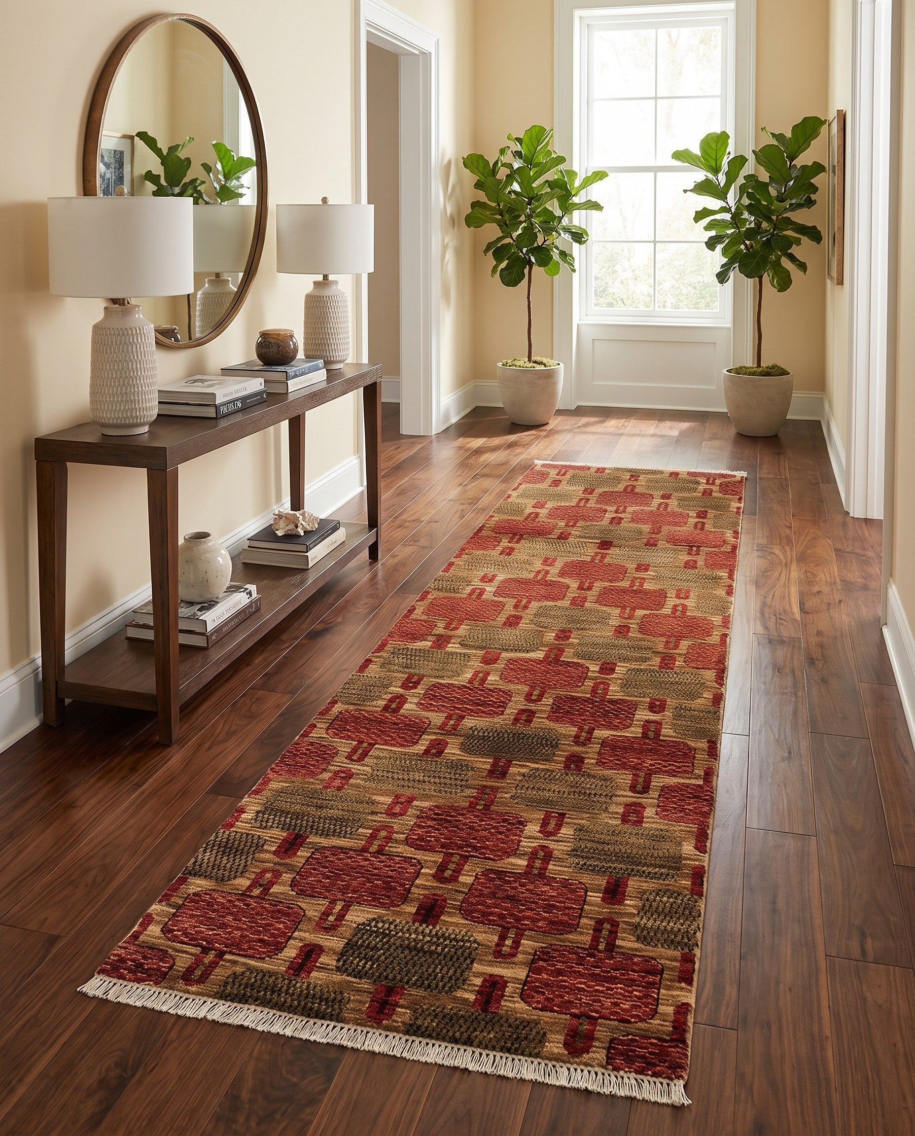 2' 9 x 9' 5 Hand Knotted Ziegler Modern Runner Rug