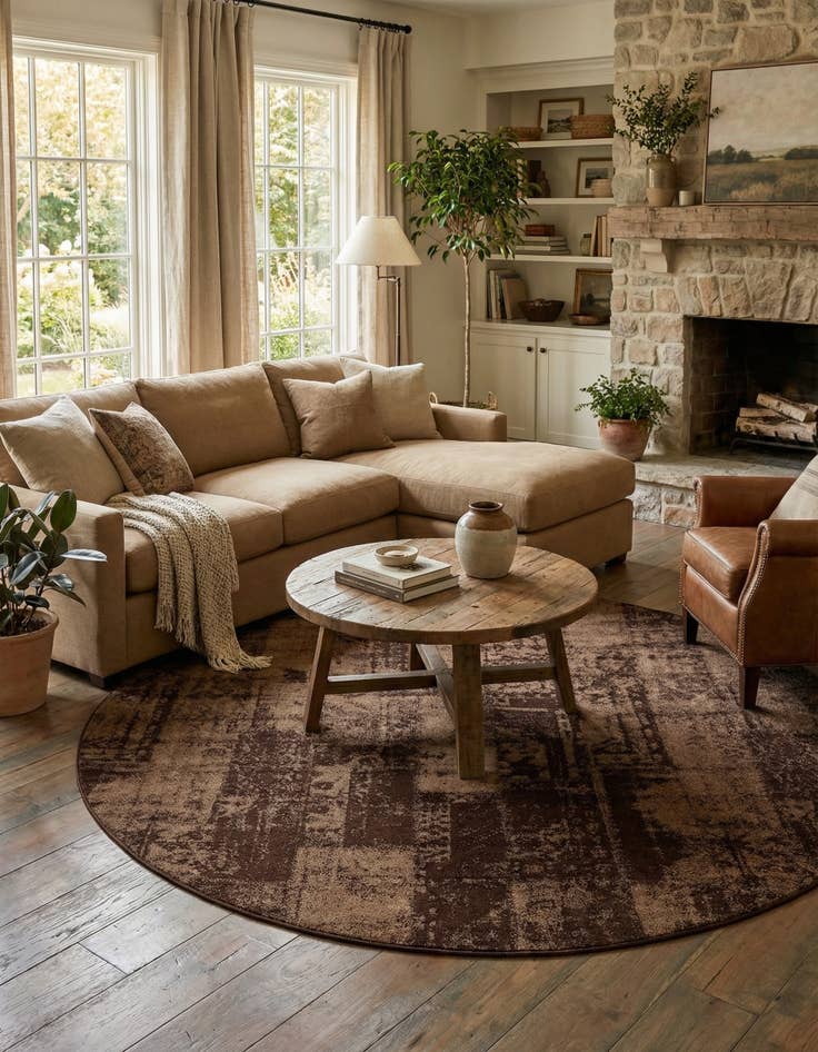 Detail image of 7' 10 x 7' 10 Harvest Round Rug