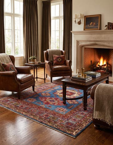 5' 1 x 7' 3 Hand Knotted Kazak Rug
