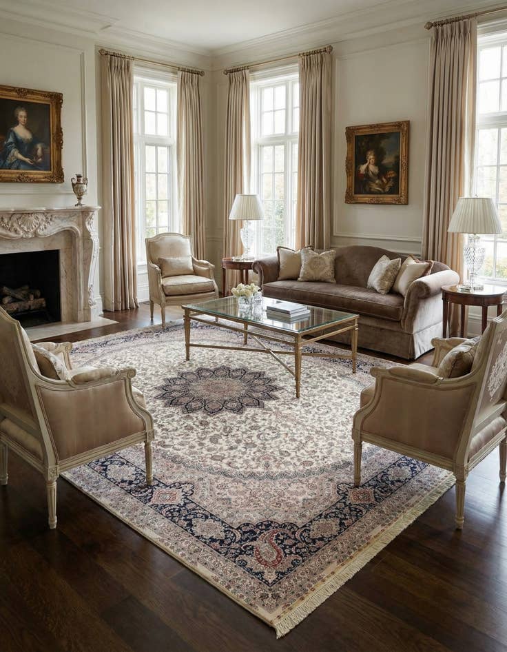 Detail image of 8' 4 x 11' 8 Hand Knotted China Fine Silk Rug