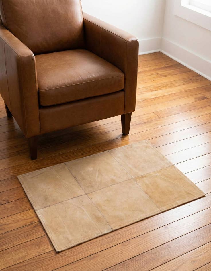 Detail image of 2' x 3' Cowhide Leather Rug