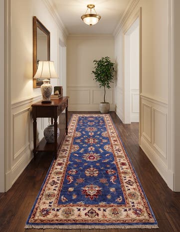 2' 8 x 8' 5 Hand Knotted Peshawar Ziegler Runner Rug