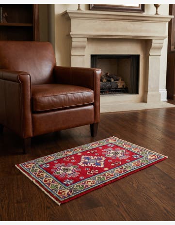 2' x 3' Hand Knotted Kazak Rug