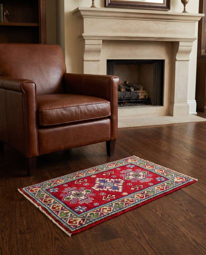 2' x 3' Hand Knotted Kazak Rug