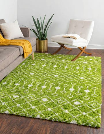 7' 10 x 10' Moroccan Trellis Shag Rug