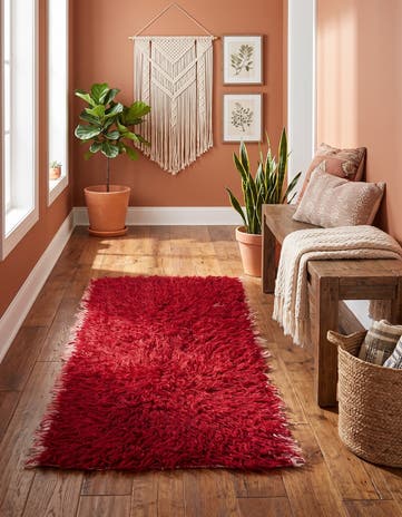 2' x 4' Hand Knotted Moroccan Wool Runner Rug