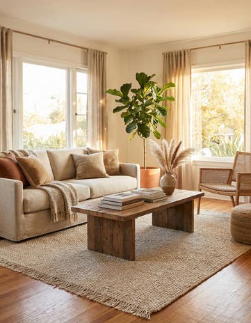 6' 1 x 9' Hand Woven Chunky Jute Rug
