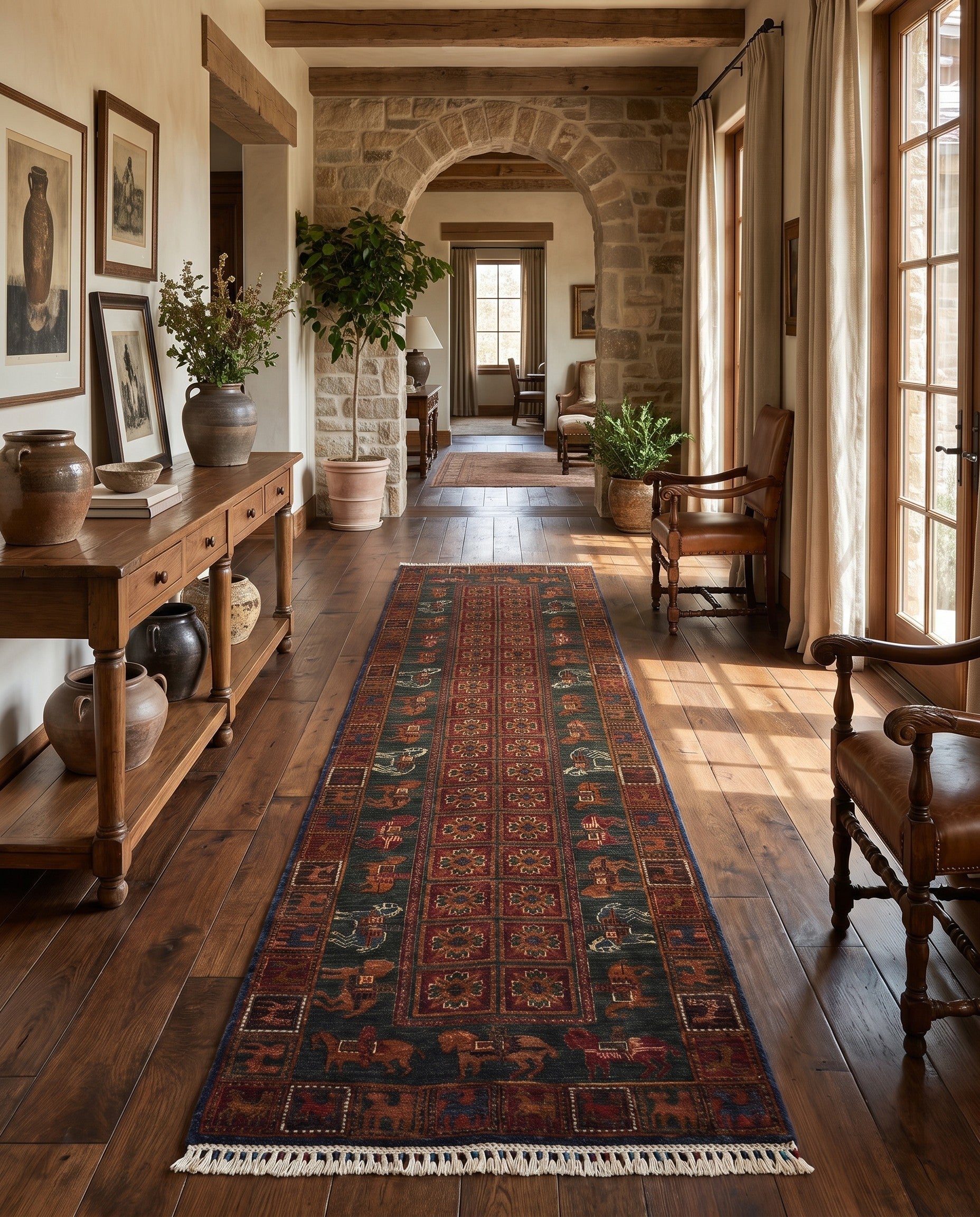 2' 9 x 9' 10 Hand Knotted Kazak Runner Rug