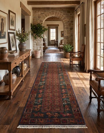 2' 9 x 9' 10 Hand Knotted Kazak Runner Rug