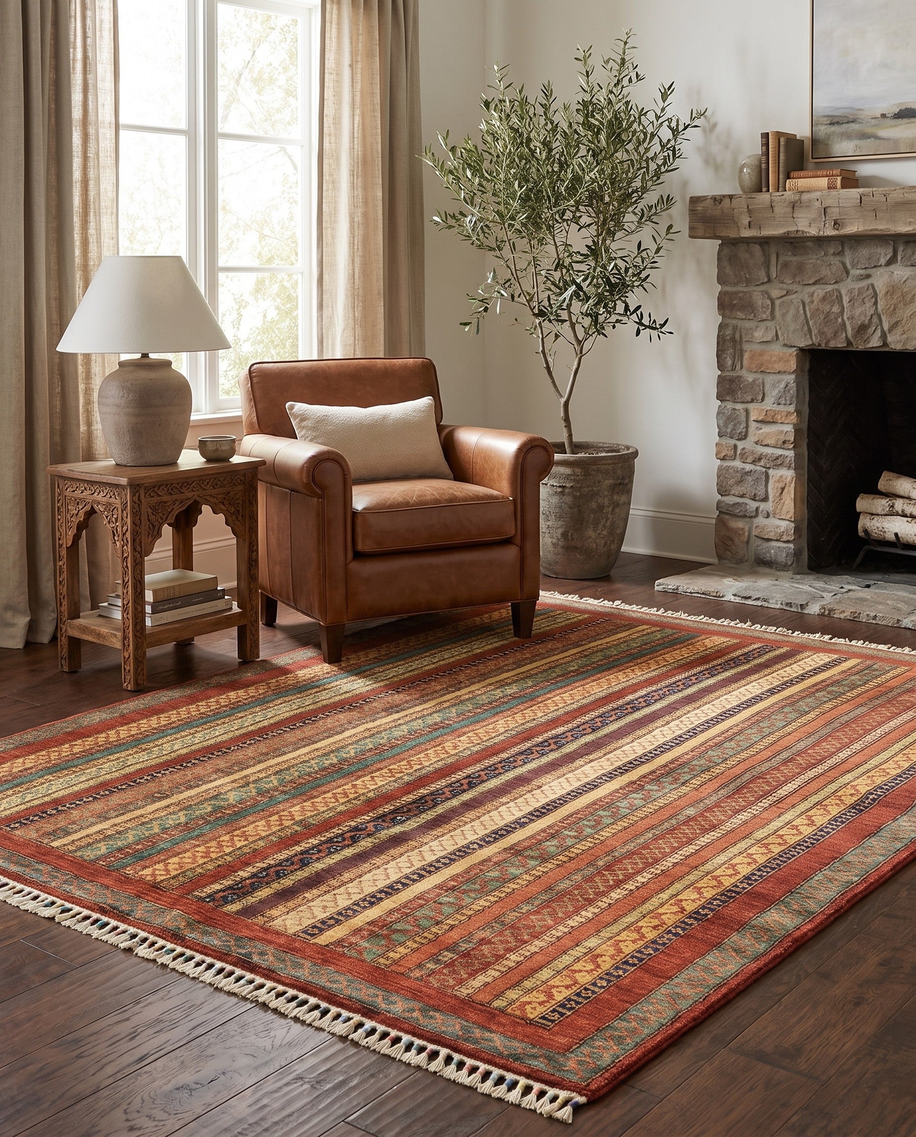 4' 10 x 6' 6 Hand Knotted Ariana Ziegler Rug