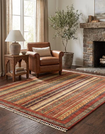 4' 10 x 6' 6 Hand Knotted Ariana Ziegler Rug