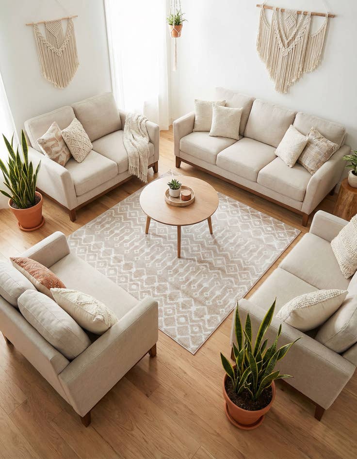 Detail image of 6' x 6' Kasbah Trellis Square Rug