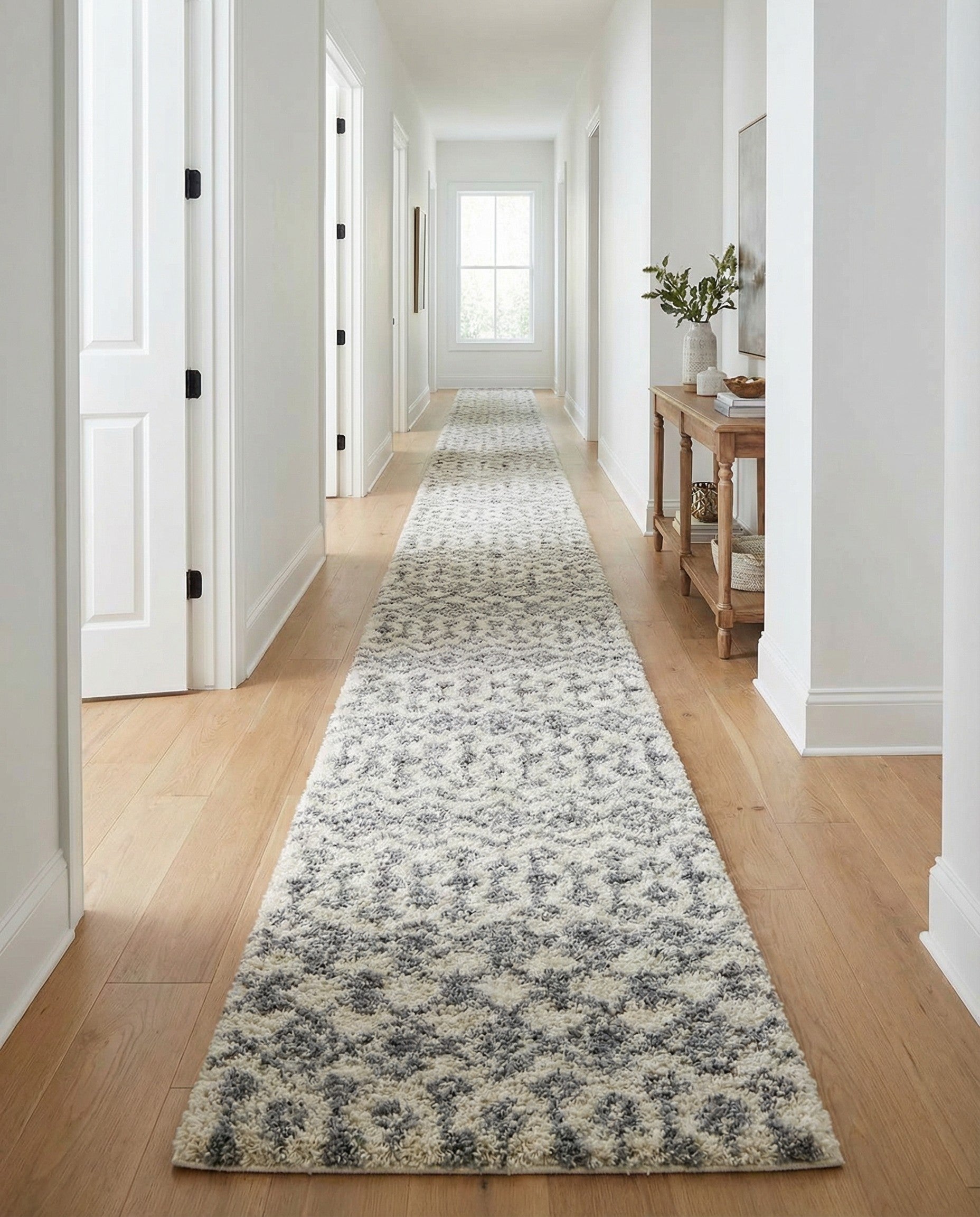 3' 3 x 16' 5 Moroccan Trellis Shag Runner Rug