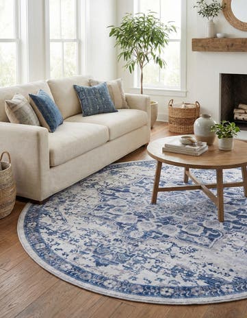 6' x 6' Washable Francesca Round Rug