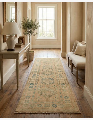 2' 1 x 5' 11 Hand Knotted Oushak Wool Runner Rug