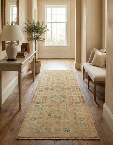 2' 1 x 5' 11 Hand Knotted Oushak Wool Runner Rug
