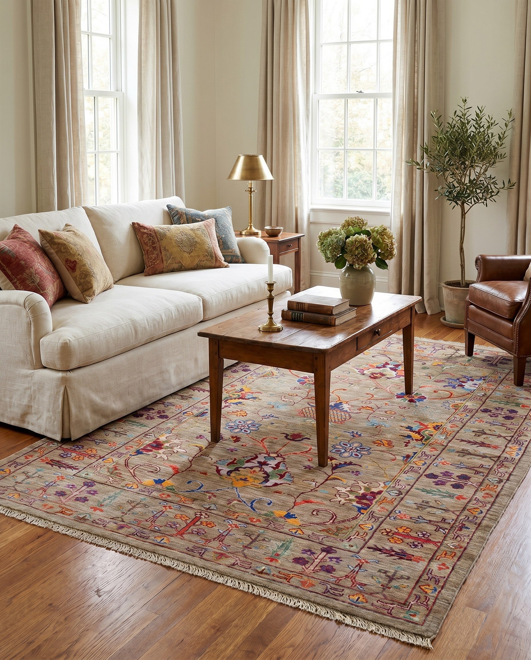 4' 1 x 5' 11 Hand Knotted Ariana Ziegler Rug
