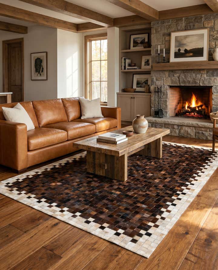 5' 1 x 7' 10 Cowhide Stocks Rug