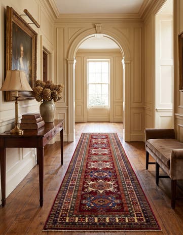 2' 8 x 9' 11 Hand Knotted Kazak Runner Rug