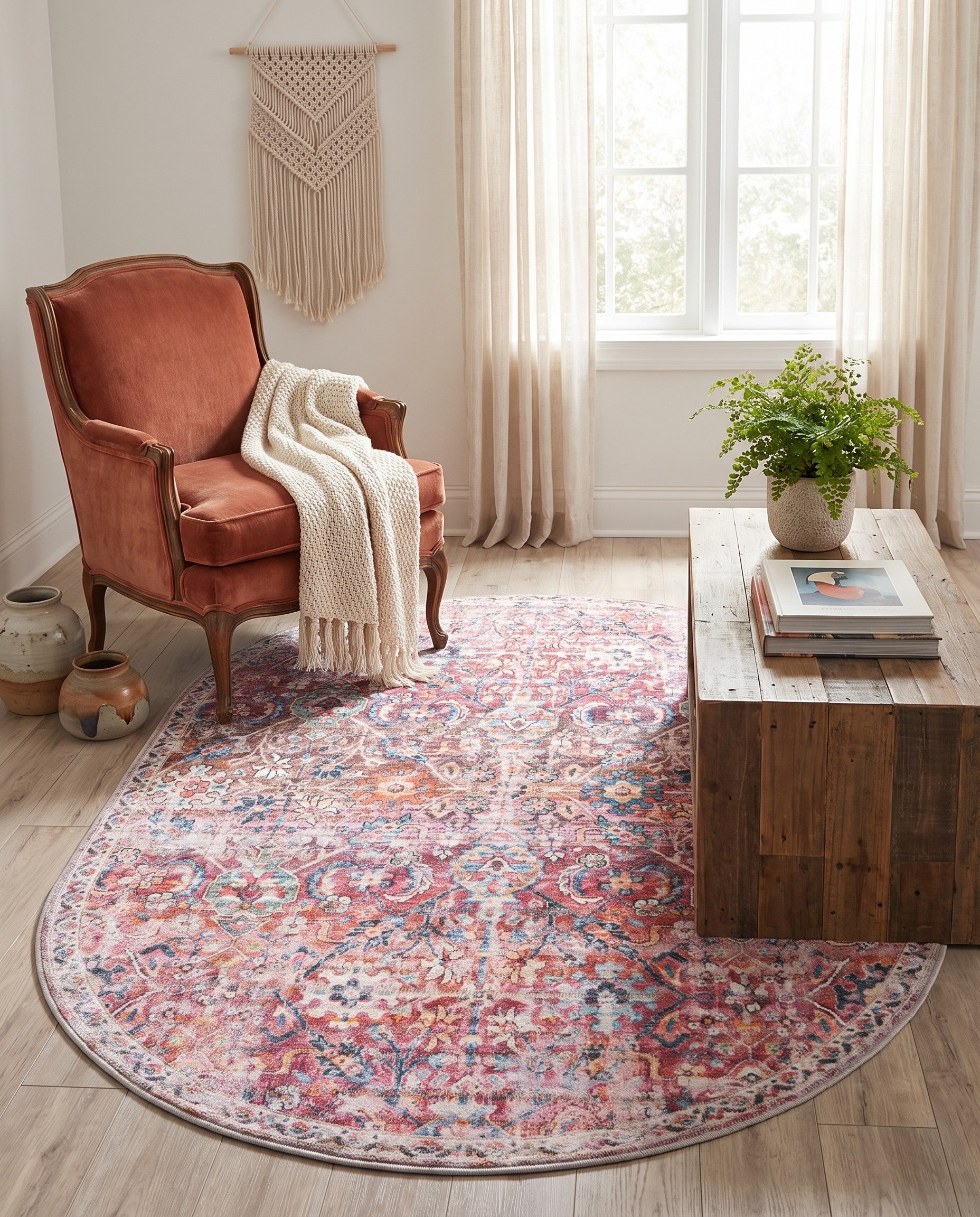 4' x 6' Washable Nostalgia Oval Rug