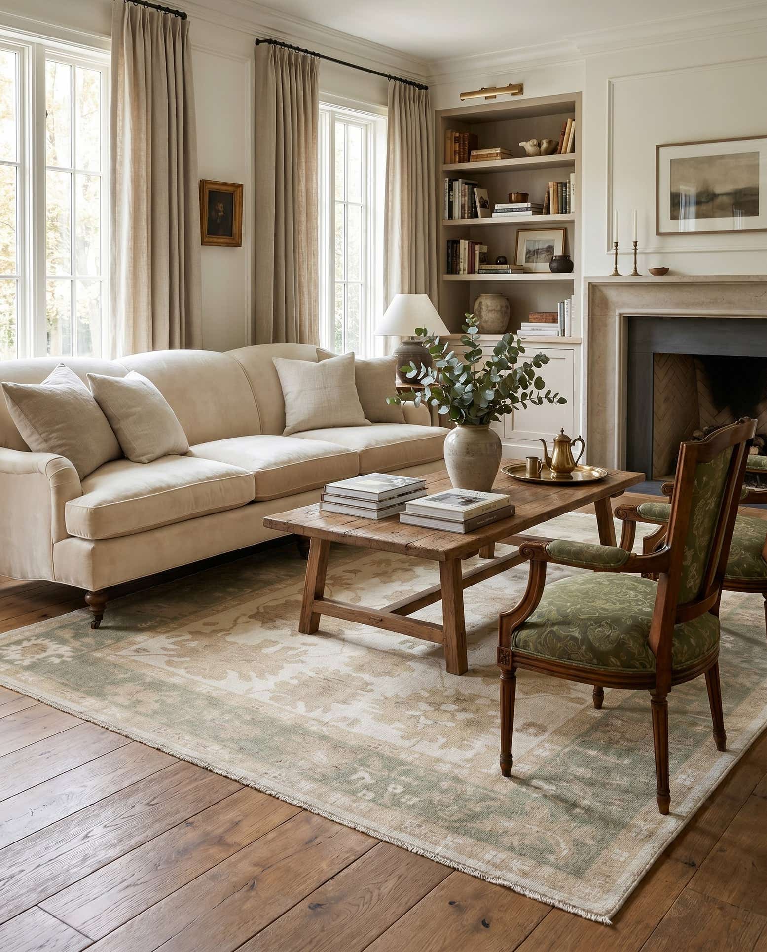 8' 4 x 9' 10 Hand Knotted Oushak Wool Rug