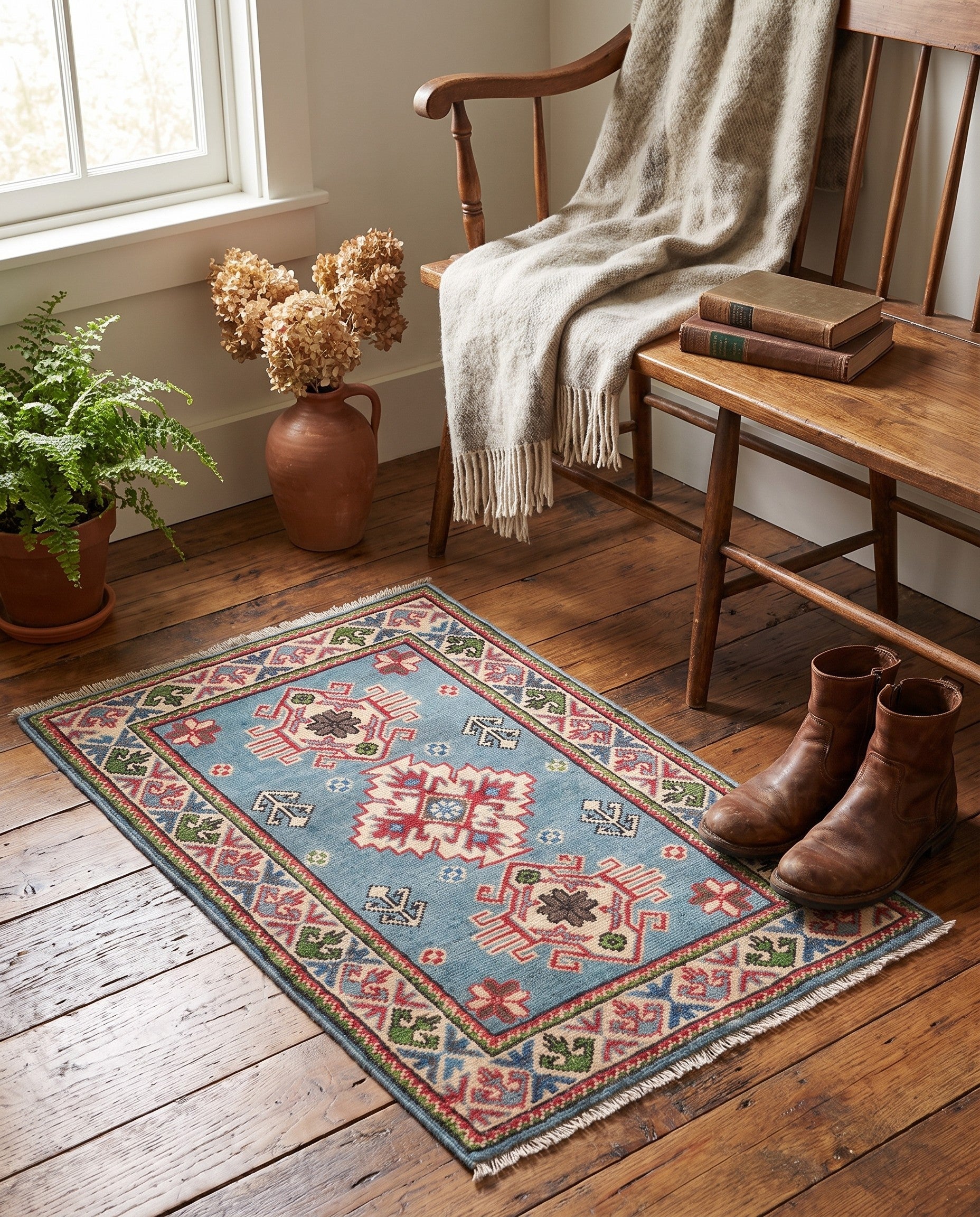 1' 10 x 2' 11 Hand Knotted Kazak Rug