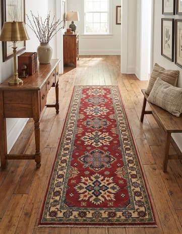 2' 8 x 9' 9 Hand Knotted Kazak Runner Rug