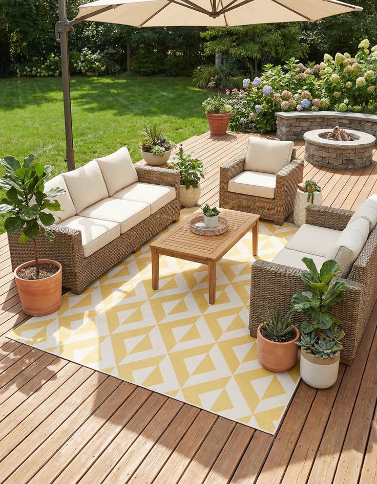 Detail image of 7' 10 x 10'  Washable Jill Zarin Napa Indoor / Outdoor Rug