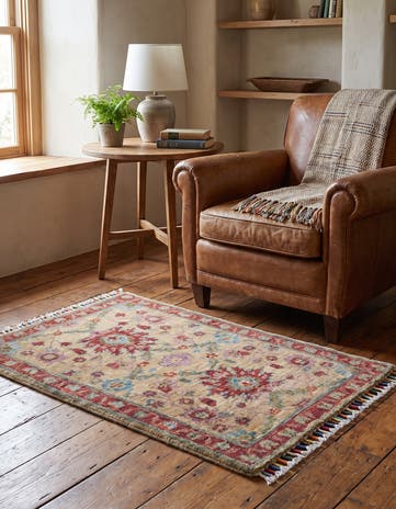 1' 10 x 2' 11 Hand Knotted Ziegler Rug