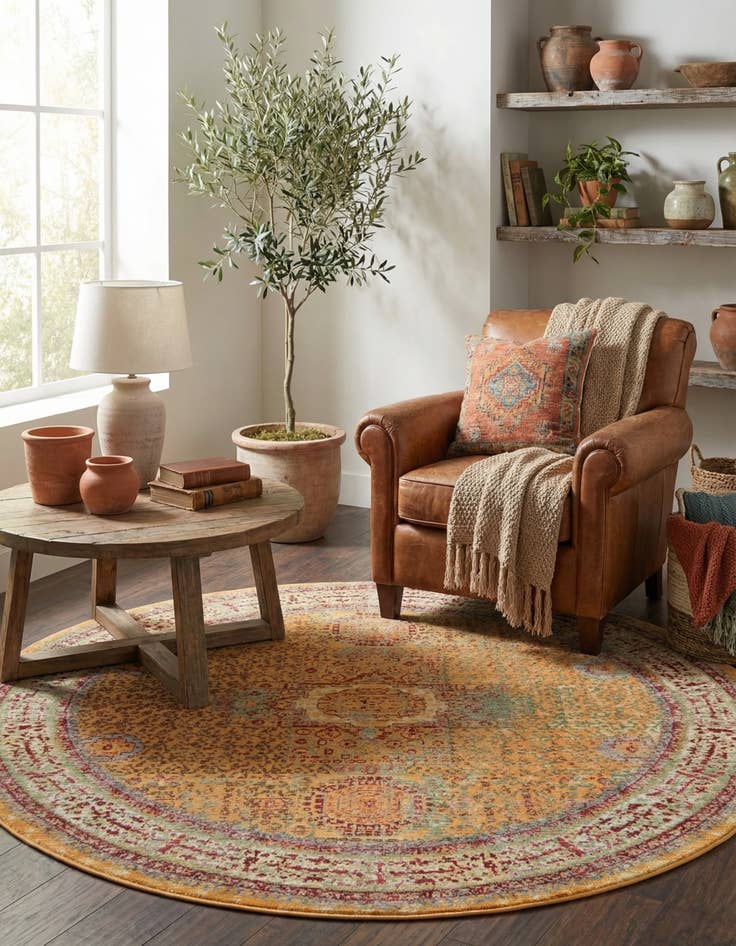 Detail image of 6' x 6' Alexis Round Rug