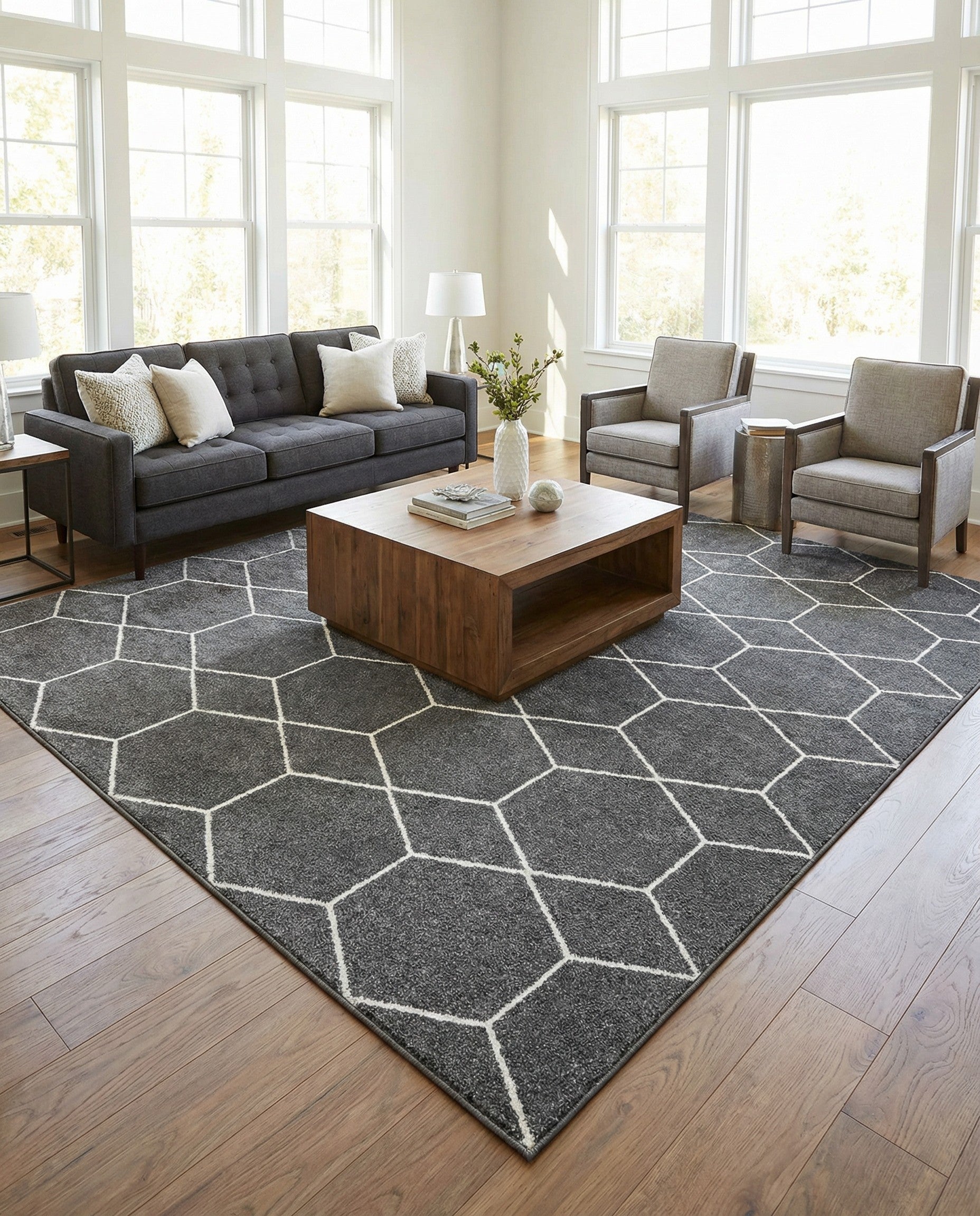 10' x 10' Trellis Frieze Square Rug