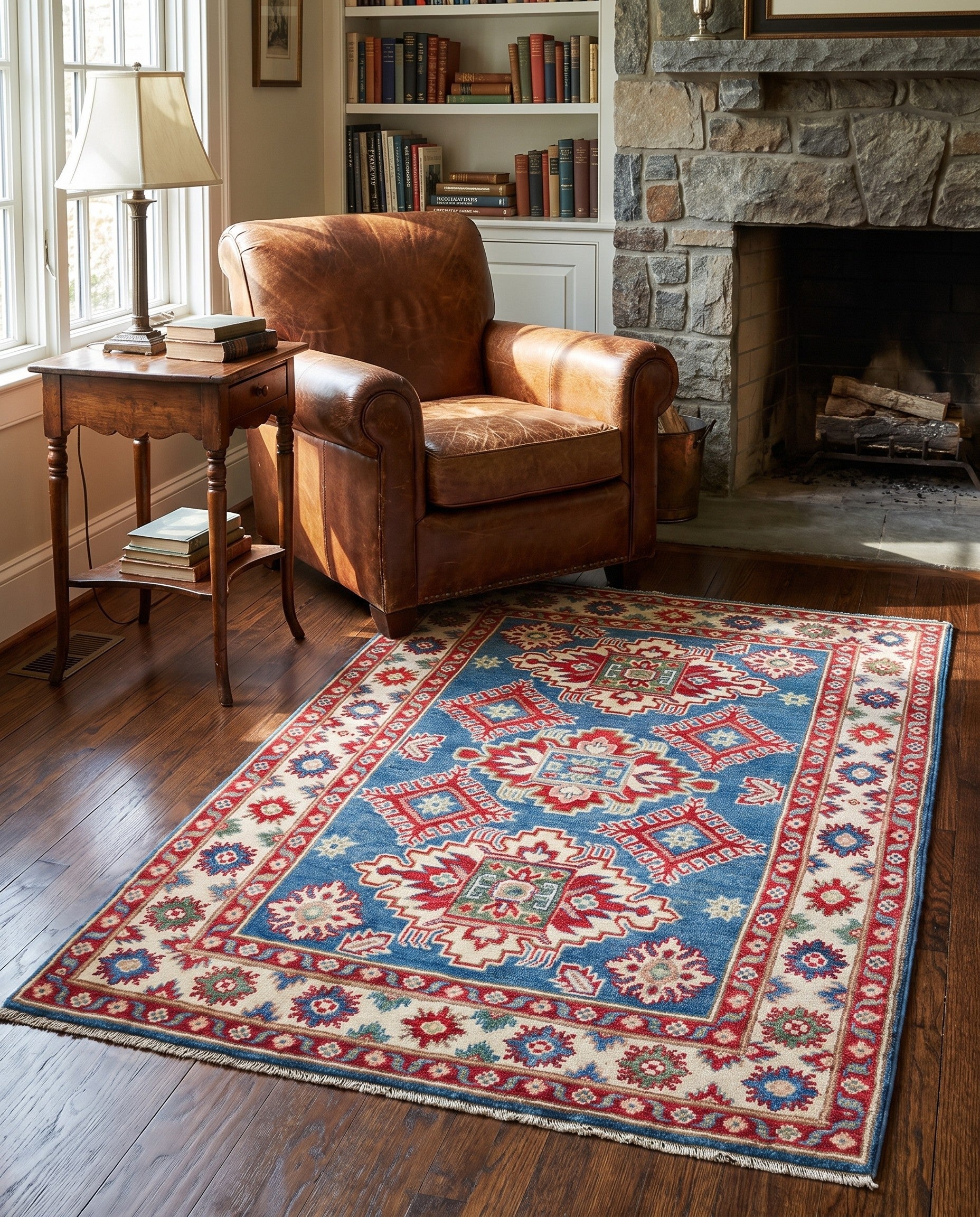 3' 5 x 5' 1 Hand Knotted Kazak Rug
