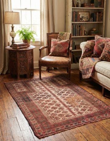 2' 7 x 4' 5 Hand Knotted Ultra Vintage Persian Wool Rug