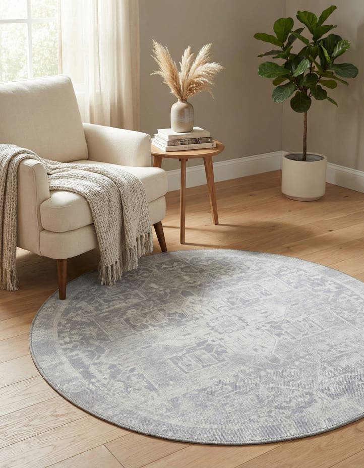 3' 6 x 3' 6 Washable Timeless Round Rug