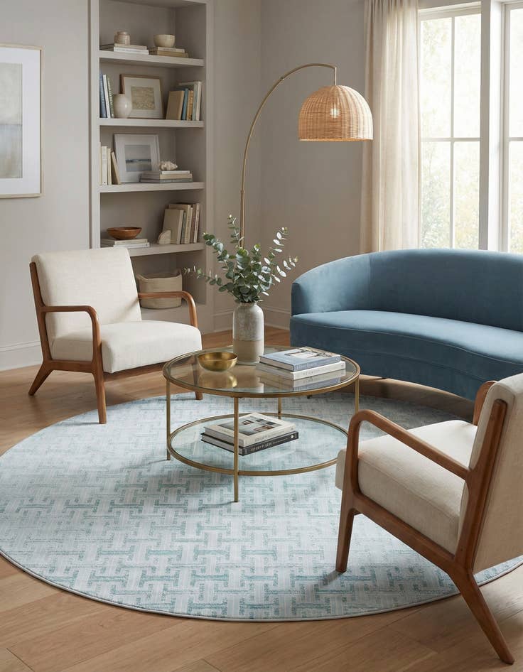 Detail image of Jill Zarin 8' x 8' Uptown Park Avenue Round Rug