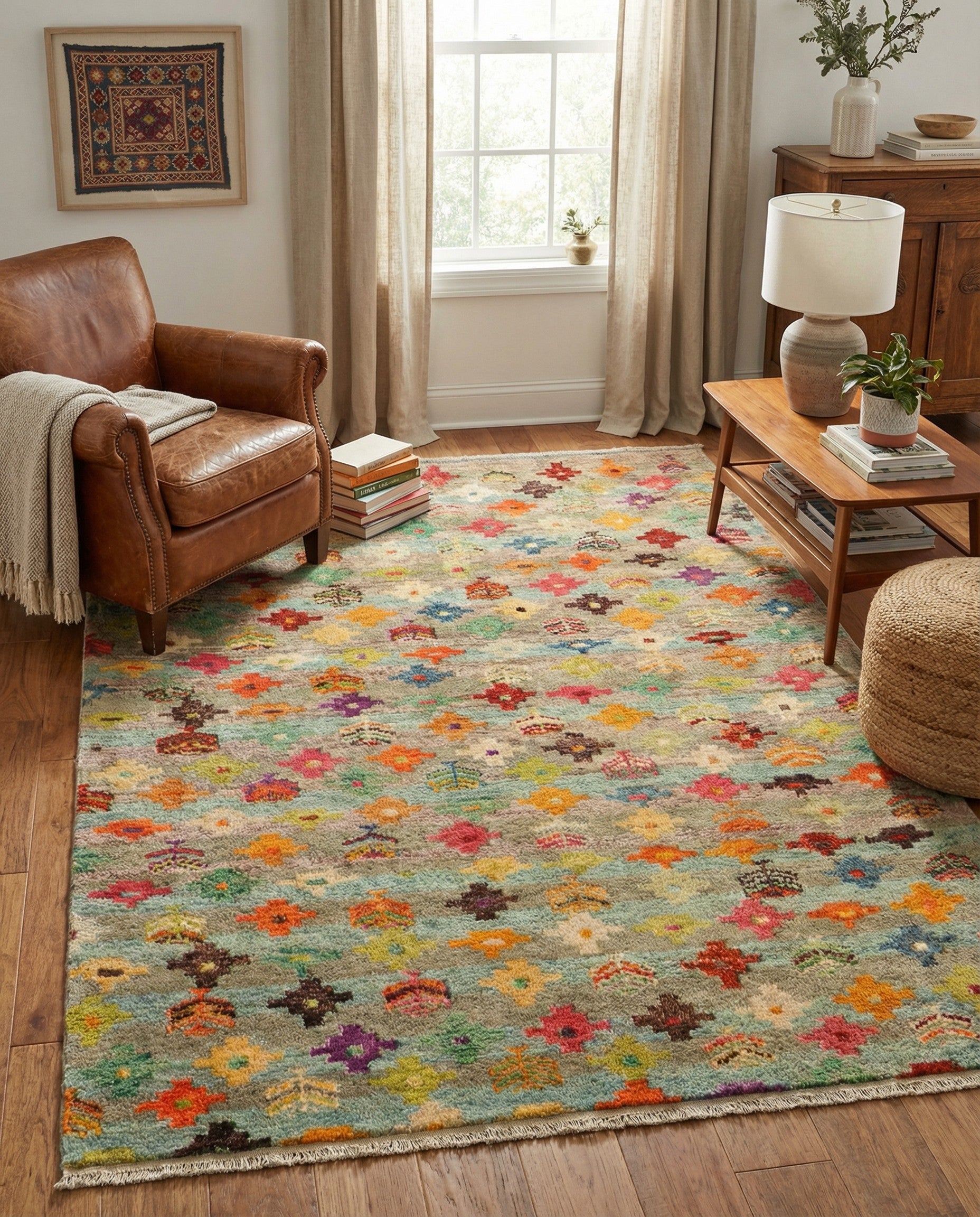 4' 4 x 6' 2 Hand Knotted Balouch Wool Rug